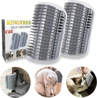 Kingtree Cat Wall Scratcher Self Groomer with Catnip - Gray