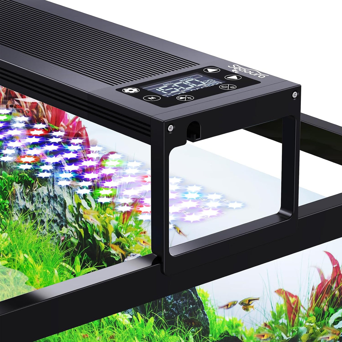 SEAOURA 24/7 LED Aquarium Light for 12-18 Inch Fish Tank Plant - for 30-36 inch tank