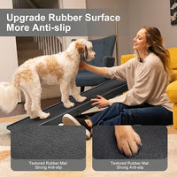 ABORON Dog Ramp,Adjustable Folding Pet Ramp for Bed,Couch,SUV - High Traction Portable Rubber Paw Ramps,Great for Small & Large Old Dogs & Cats, Supports up to 200 lbs,39.3''Long