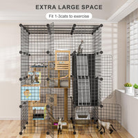Cat Large Enclosure, DIY Catio Ideal for 1-3 Cats - 41.0"L x 41.0"W x 55.0"H - image 3