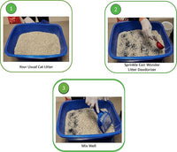 Cat Litter Deodorizer – 2.2 Lb Activated Charcoal Carbon – Odor Eliminator for Litter Box, Chicken Coop, Small Animal Enclosures – Extends Litter Life – Natural Pet Odor Control Granules