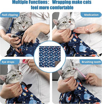 Cat Grooming Wrap,Anti-Escape Cat Wrap for Grooming,Self-Adherent Soft Cat Blanket to Wrap,Anti-Bite,Clip Nails,Anti-Scratch,Cat Calming Wrap,Cat Burrito Wrap,Swaddle Wrap Pet Tool Large Size