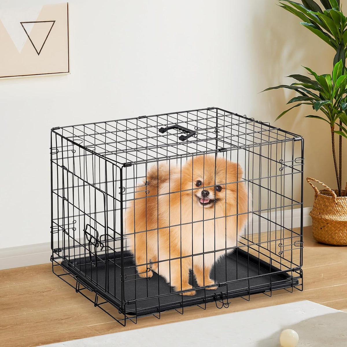 Sweetcrispy 36 Inch Dog Crate, Medium Dog Cage - Single Door / 24.4"L x 16.8"W x 18.5"H - image 2