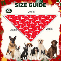 PUPTECK Dog Cooling Bandanas 4pcs Outfit - Red/Green/White / X-Large (29"x20"x20") - image 2