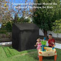 Iceberg Elf black waterproof outdoor playhouse cover with drawstring hem - view 10