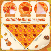 Abbylike 100 Pcs Fall Thanksgiving Dog Bandanas Bulk - Woodland Autumn / 25.6 x 17.7 x 17.7 Inch - image 3