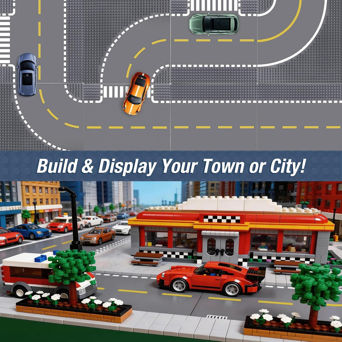 Etarnfly multicolored building baseplates, 10 x 10 inch, 8 pack - view 35
