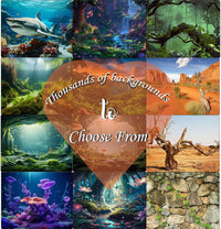 Reptile Tank Backdrop Sunset Desert Terrarium Background Saguaro - 48(W)x18(H)inches/ 120(W)*45cm(H) / Cacti Green - image 4