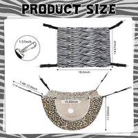Unittype 2 Pieces Cat Cage Hammock Hanging Pet Bed, 2 Styles - Leopard / 2 - image 2