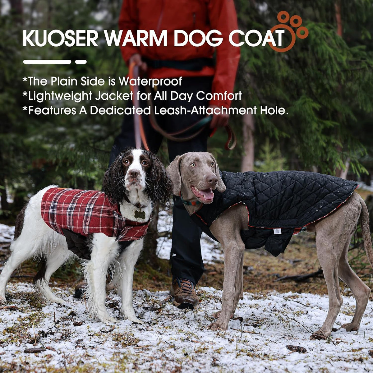 Kuoser Waterproof Dog Coat - Red / Small (Pack of 1) - image 3