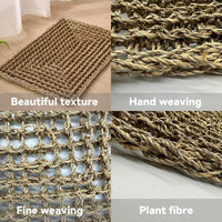 Bird Seagrass Mat 30 x 7 Inch Parrot Natural Seagrass Woven Net - 2Pcs 23.6" × 13.8" - image 3