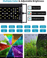 SEAOURA LED Aquarium Light with 24/7 Timer for 18-24in Fish Tank – Essentials for Fish - For 18-24in Tank - image 2