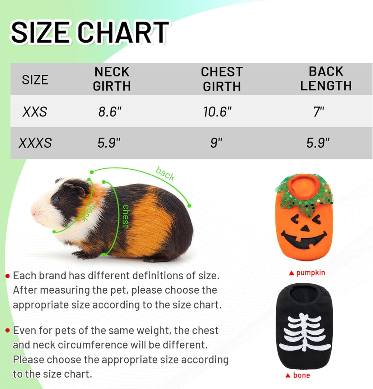 Halloween Guinea Pig Clothes - Orange and Black / XXXS - image 2