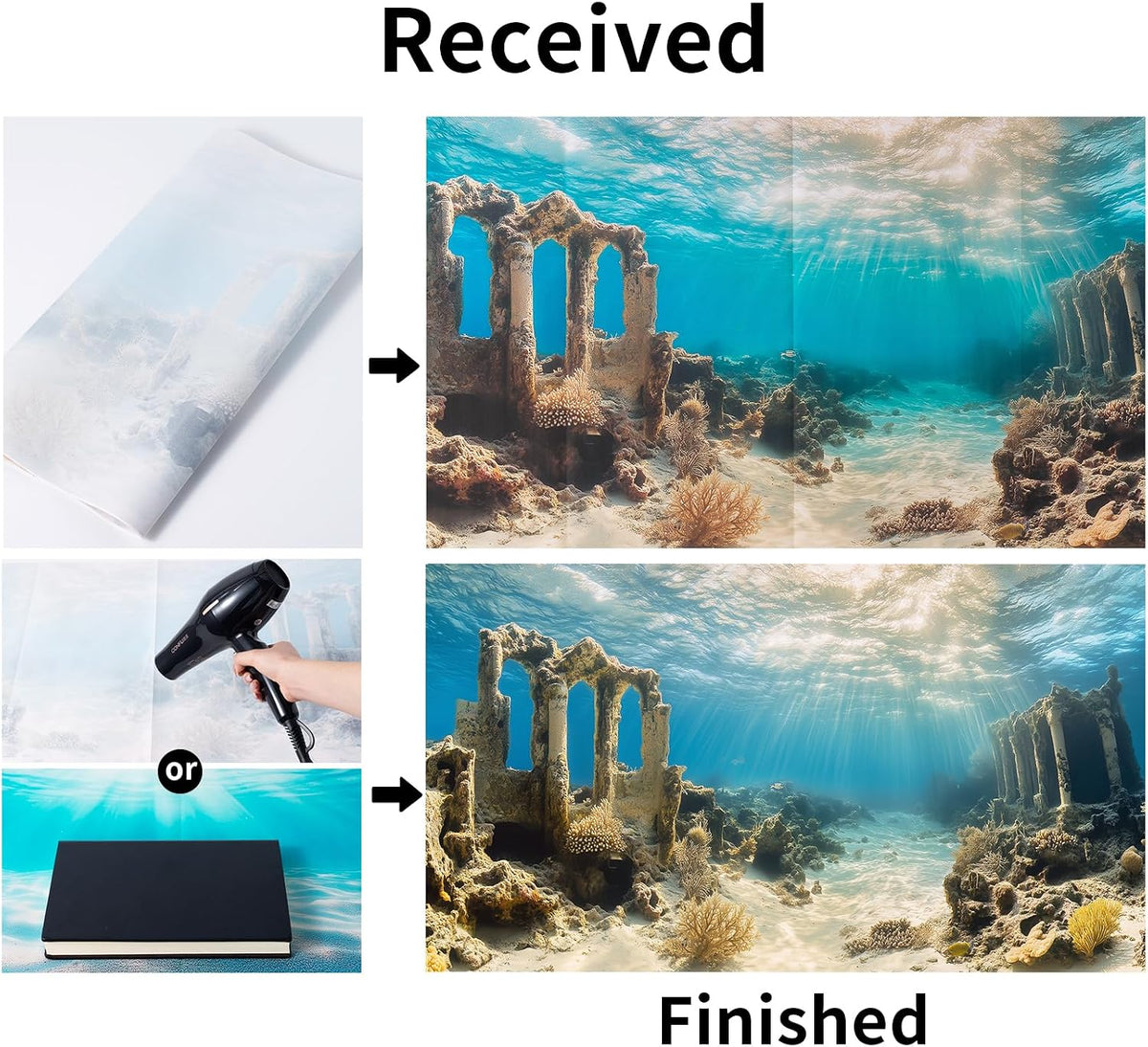 3 PCS Aquarium Background - 48x18 Inch - image 3