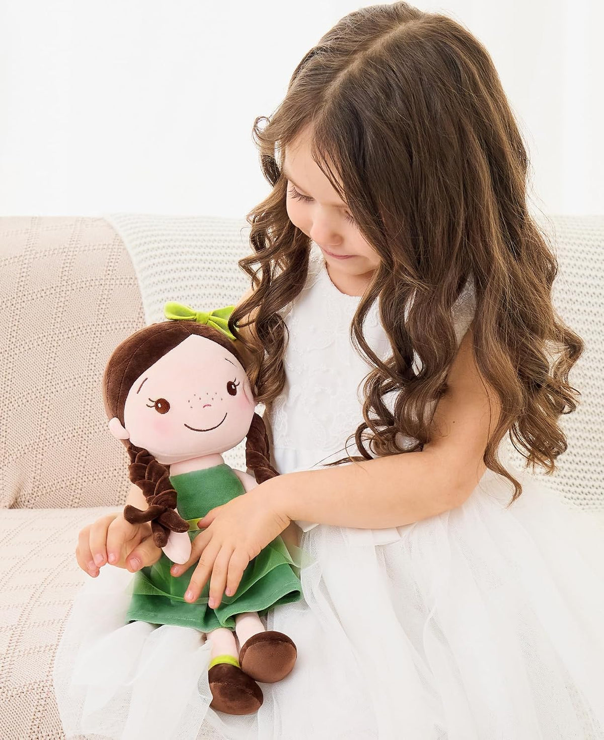 GAGAKU soft baby doll in a floral print rag doll style for toddlers - view 30