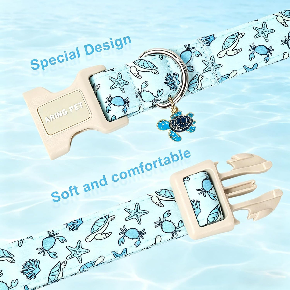 ARING PET Fall Dog Collars - X-Small / Summer Blue Turtle - image 3