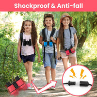 Dr. Anison kids binoculars set in blue with canvas bag and neck strap - view 17
