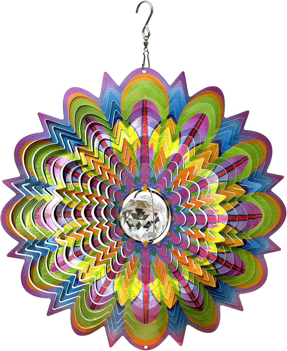 FONMY Wind Spinner Mandala Starry Sky 12 inch 3D Stainless Steel - 12inch / Mgb05