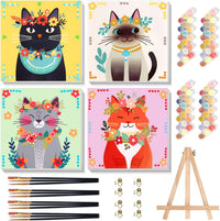 4 Pack Butterfly Paint by Number for kids Wooden Frame - BKH2194+BKH2195+BKH2196+BKH2197