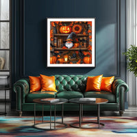 Blueforest Puzzles for Adults 500 Pieces - Halloween Bookshelf / 20" X 20" - image 4