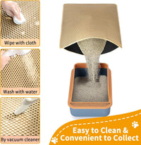 Cat Litter Mats-Extra Large 47''x36'' Litter Trapping Mat for Cat-XXL - Khaki-S 25x16 inch - image 3