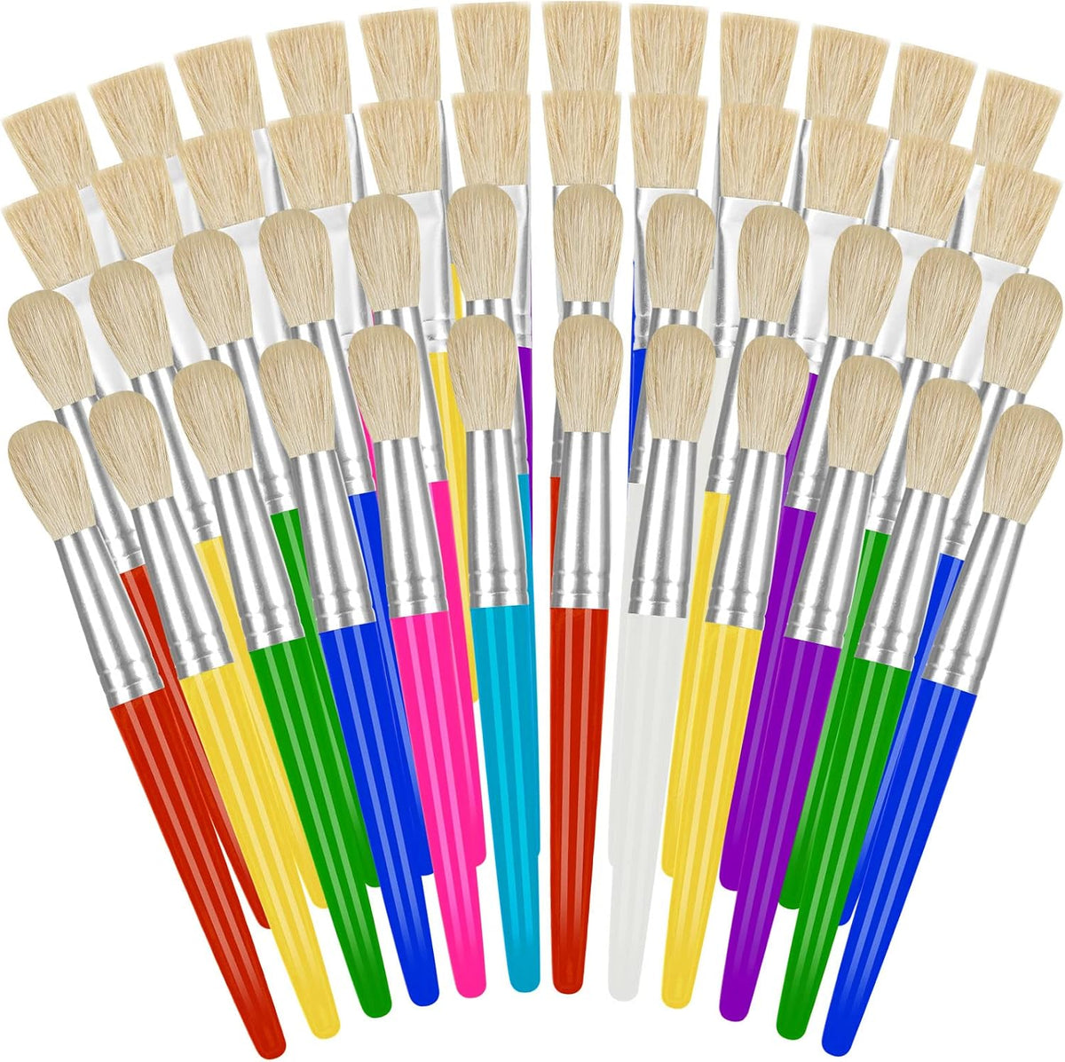 YGAOHF 24 Pcs Paint Brushes for Kids Bulk - 48 Pack
