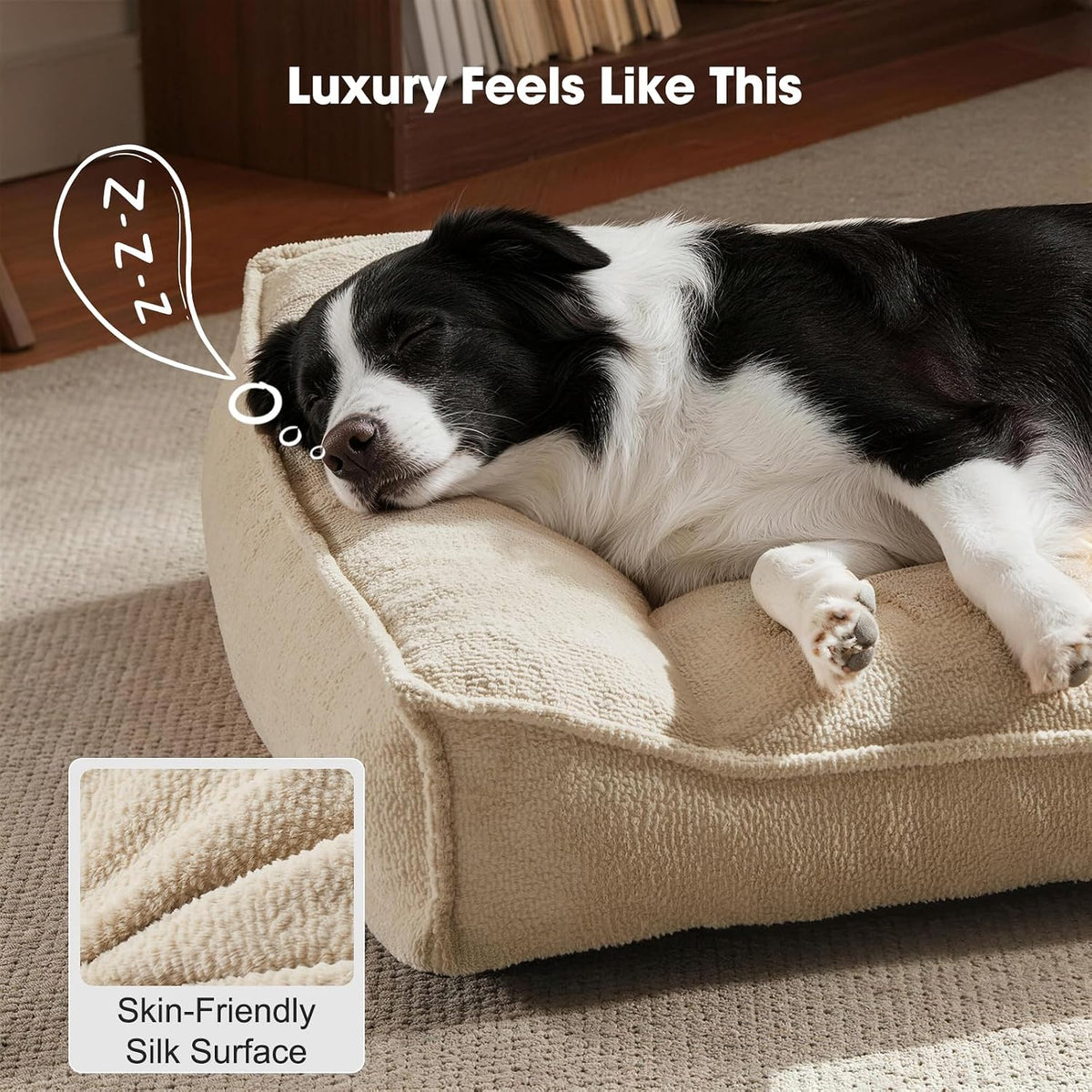 FURTIME XL Orthopedic Dog Bed Large Sized Dog - Beige / 48"L x 35"W x 10"Th - image 4