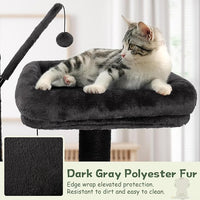 KAMABOKO Cat Tree, 73.6" H Tall Climbing Modern Indoor Play Tower for Large Cats and Kittens, Cats House with Cat Cave Condo, Cat Tree Hammock, Multi-Level Cat Activity Tree, and Cute Scratching Posts