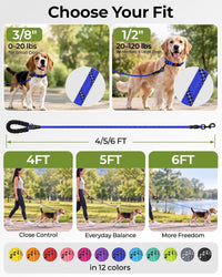 Taglory Rope Dog Leash for Medium Large Dogs - 1/2" x 6 FT (20~120 lbs.) / Navyblue - image 3