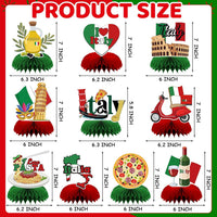 10 Pcs 80s Party Decorations, 1980s Table Honeycomb Centerpieces – Fun for Kids & Family - Italian Style - image 3