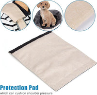 Ownpets Pet Sling Carrier, Fits 15 to 25lbs Extra-Large Dog/Cat Sling Carrier Reversible and Hands-Free Dog Bag with Adjustable Strap and Pocket Shoulder Pad, Beige