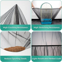 Bird Cage Seed Catcher, Seed Catcher Guard Net Cover - Solid-black / 15.7" x87" - image 4
