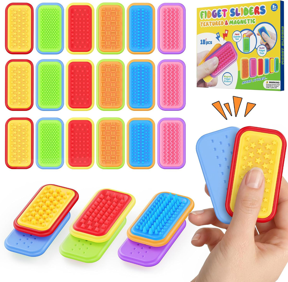 LADFAR magnetic sensory fidget toys, Prism Rise and Pulse Line silicone sliders - view 2