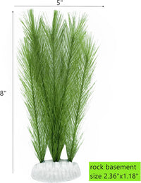 M2cbridge Plastic Fish Tank Plants Soft Silk Water Grass Reptile - 4pcs,8" - image 3