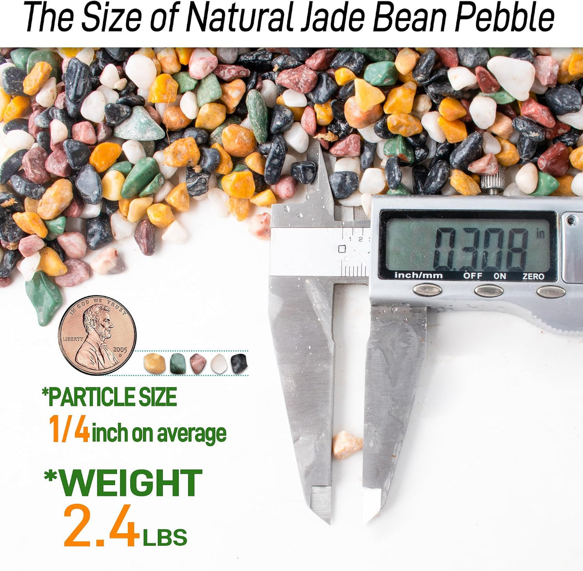 CJGQ 2.4lb Aquarium Gravel for Plants - Mixed Pebble / 2.4 lb (1/4 in) - image 2