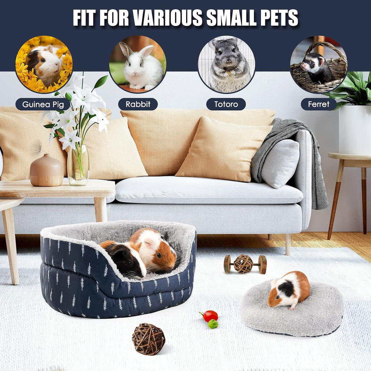 Guinea Pig Hideout, Guinea Pig Bed - Oval Cuddler - image 4