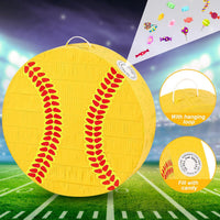 3 Pcs Soccer Ball Piñata with Blindfold Stick Soccer Birthday Party - Softball - image 4