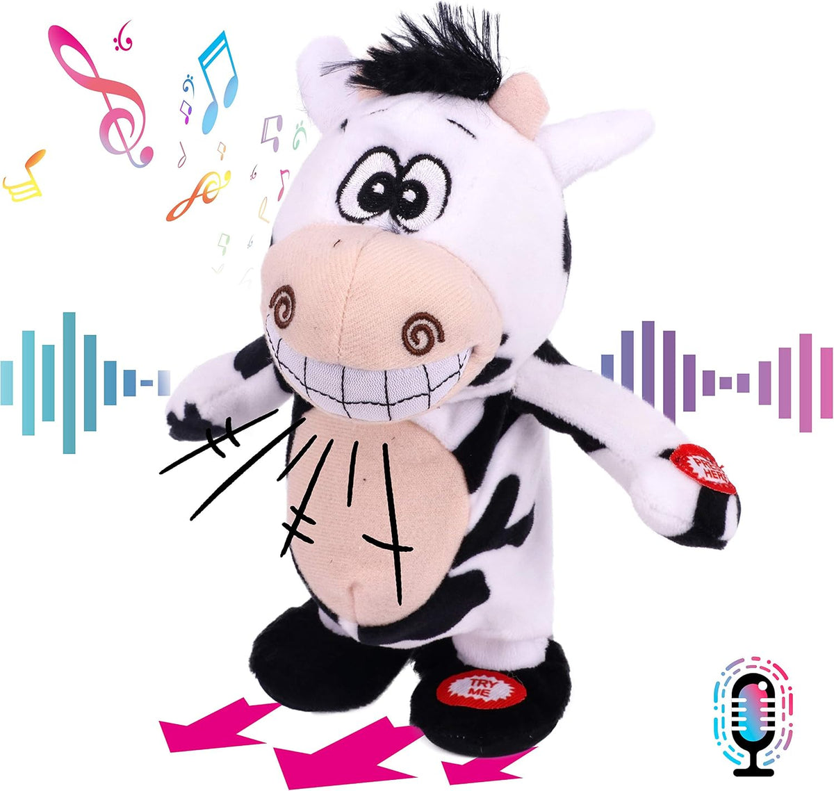 Hopearl Talking Singing Cowgirl Repeats What You Say Girl Walking - Cow