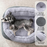 Medium Dog Beds for Medium Dogs Washable - S PLUS (25"x21"x8") / Grey - image 2