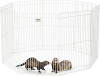 MidWest Homes for Pets Small Animal Pet Playpen/Exercise Pen - White / 29.6"L x 19.5"W x 18.0"H