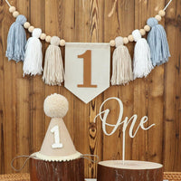 DCJHFJ First Birthday Decorations for Boy Highchair Banner One - Khaki Banner - image 2