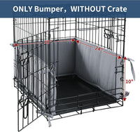 Hombys Dog Crate Bumper with Ties - 24.0"L x 18.0"W x 10.0"H / Grey - image 2