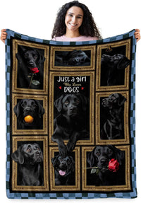 Levens Black Cat Blanket, Cozy Cats Blankets for Cat Lovers 60"x50" Soft Plush Black Cats Gifts - Dog Black / 50"x60" - image 3
