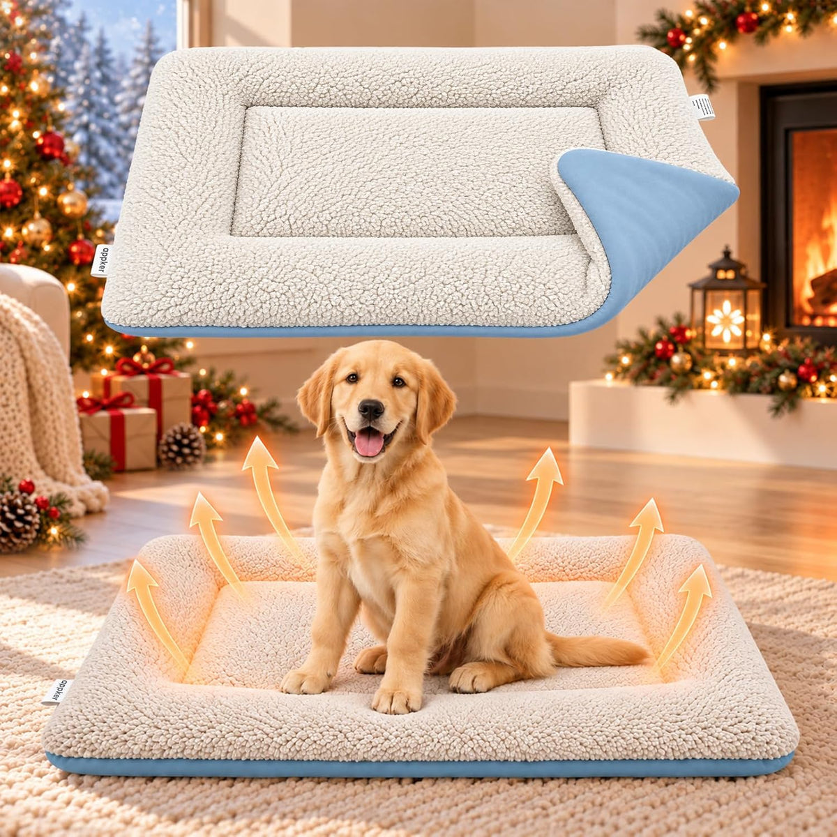 Cooling Mat for Dogs, 28"x 19" Thick & Durable Dog Cooling Mat - Light Gray / M