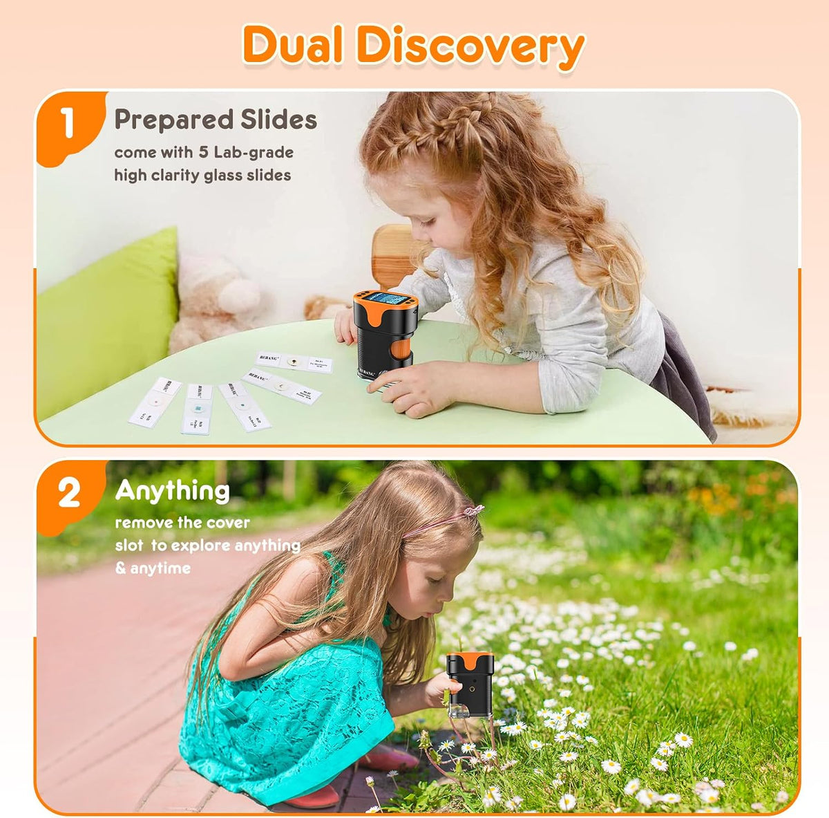 Kids Digital Microscope STEM Toy: Complete Science Gift Kit for Ages - image 4