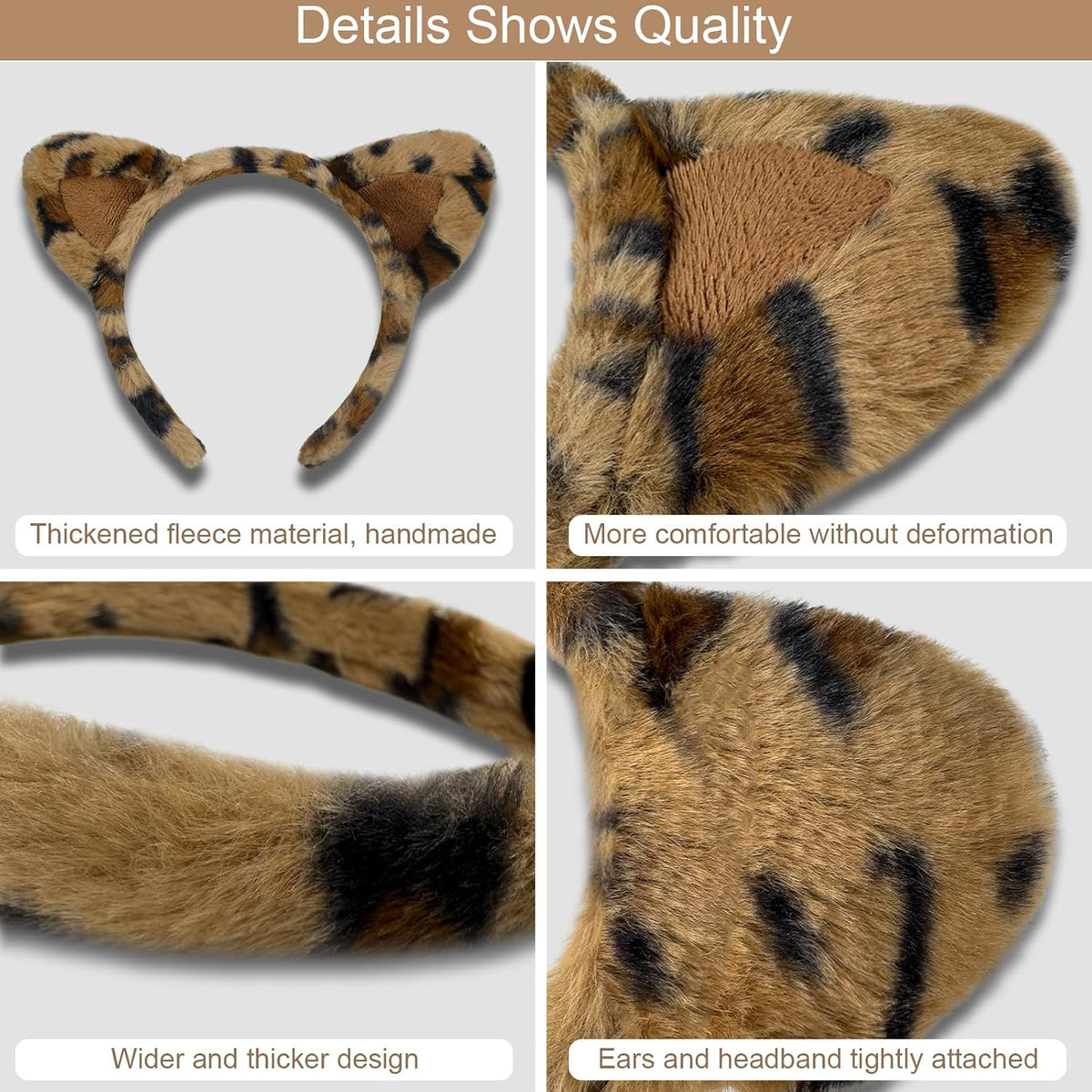 Beviliu Dog Ears Golden Movable - Leopard Print / 1 Count (Pack of 4) - image 3