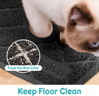 Conlun Cat Litter Mat Litter Trapping Mat - Black / Small (24" x 15") - image 3