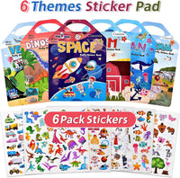 Cosomia 6 reusable puffy sticker books with princess, mermaid and garden themes - view 12