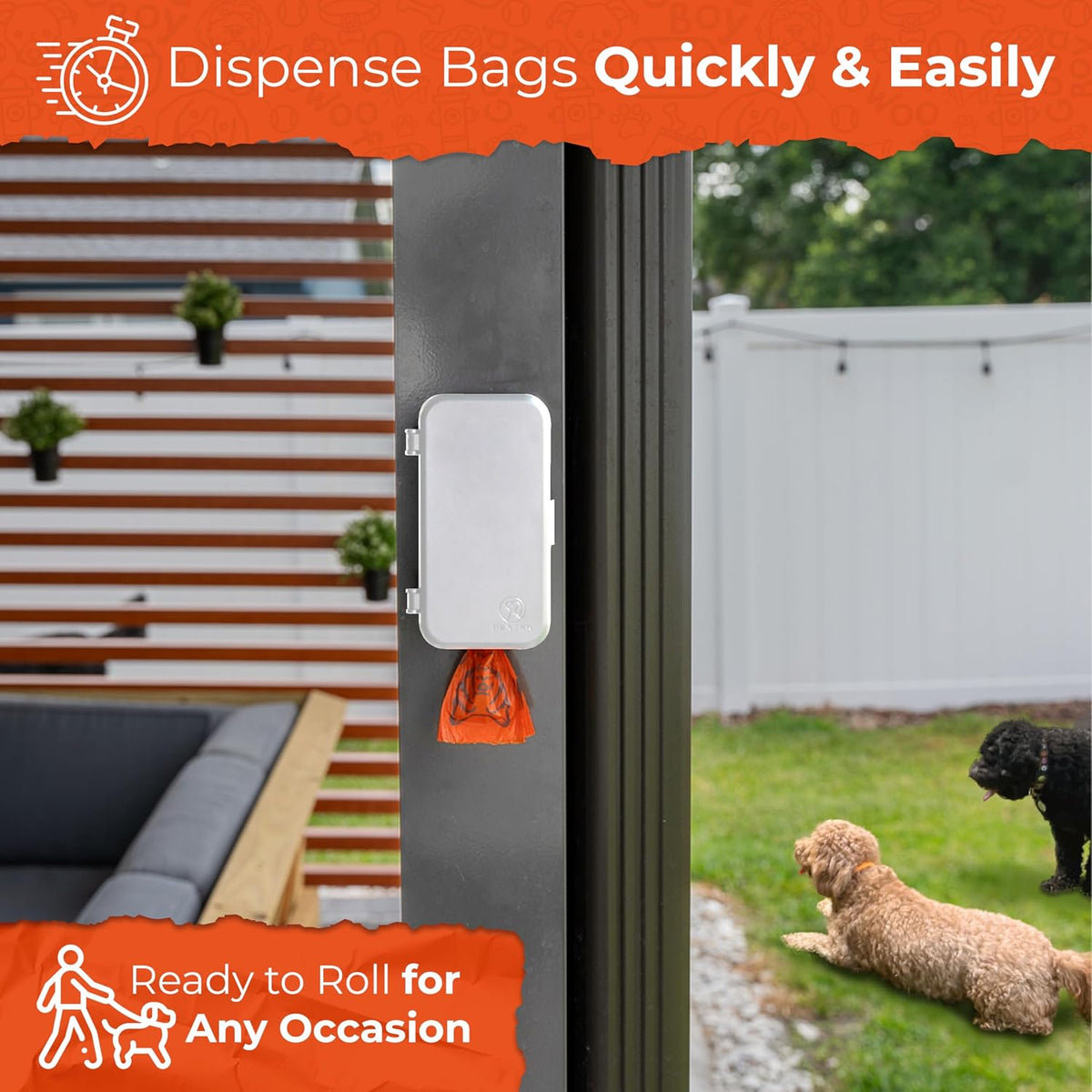 PEXTER Dog Poop Bag Dispenser - White - image 4