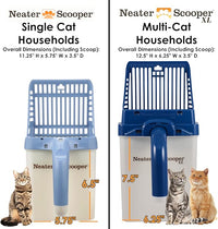 Neater Pet Brands Neater Scooper Standard Cat Litter Scoop, 195 Refill Bags – Mess-Free Cat Litter Scooper with Bag, Spill-Proof Kitty Box Sifter, Bin Doubles as Scoop Holder, For Single-Cat Household